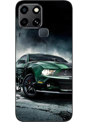 Силиконовый чехол epik для infinix smart 6 с картинкой мустанг