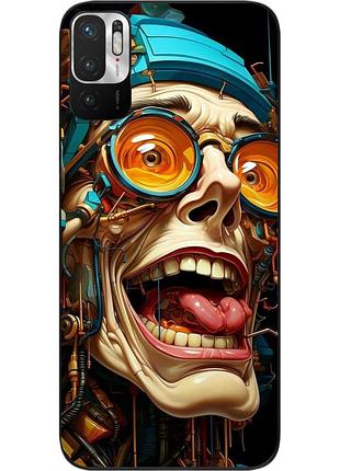 Силіконовий чохол бампер epik для xiaomi redmi note 10 5g з картинкою голова робота