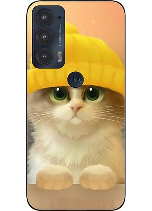 Силіконовий чохол epik для motorola edge 20 з картинкою кіт