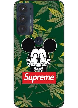 Оригінальний чохол epik для motorola edge 20 з картинкою мікі supreme
