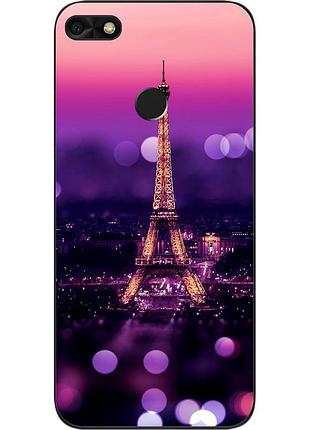 Бампер силиконовый чехол для huawei nova lite 2017 с картинкой париж ночью