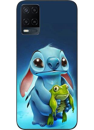 Силиконовый чехол бампер для oppo a54 с картинкой стич