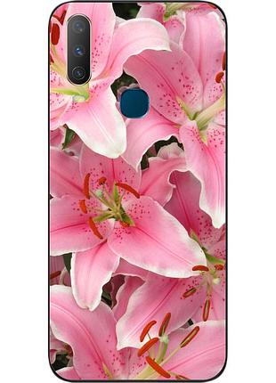 Силіконовий чохол для vivo y15 з картинкою лілії