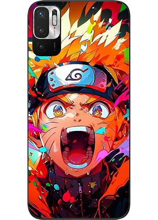Силиконовый чехол epik для xiaomi redmi note 10 5g с картинкой наруто узумаки арт