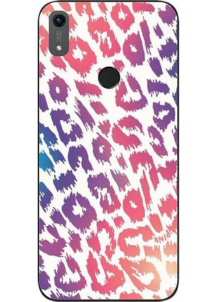 Силиконовый чехол для huawei honor 8a с картинкой леопардовый принт