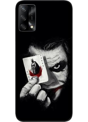 Силиконовый чехол для oppo a74 с картинкой джокер с картой