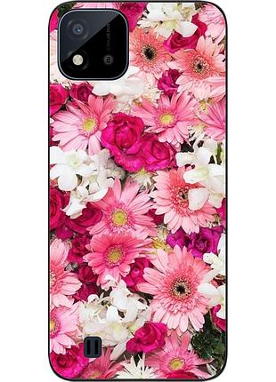 Силиконовый чехол бампер epik для realme c11 2021 с картинкой нежные цветы