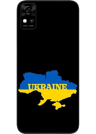 Силиконовый чехол epik для zte blade a31 с картинкой карта украины