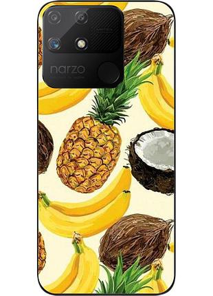 Силиконовый чехол бампер epik для realme narzo 50a с картинкой фрукты