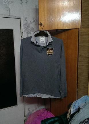 Мужской лонгслив-поло бренда esprit размер l-xl
