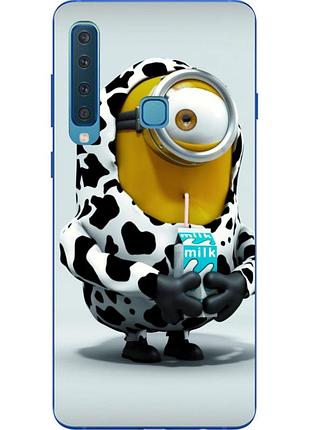 Чохол силіконовий для samsung galaxy a9 2018 з картинкою міньйон з молоком