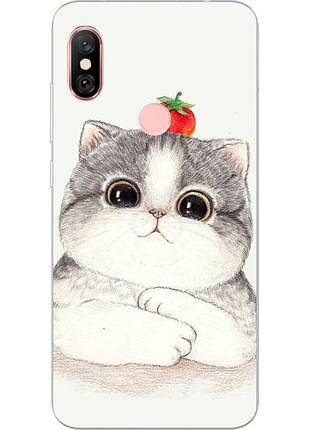 Силіконовий чохол з малюнком для xiaomi redmi note 6 pro кошеня