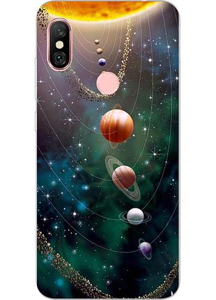 Оригінальний чохол накладка для xiaomi redmi note 6 pro з картинкою планети