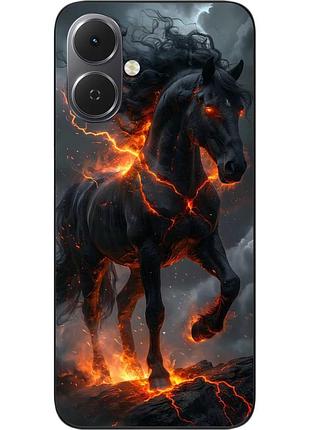 Силиконовый чехол epik для tecno spark go 2 (km4) с принтом конь вулкан