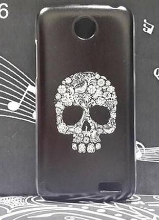 Чехол на lenovo а516 оригинальная панель накладка с рисунком череп