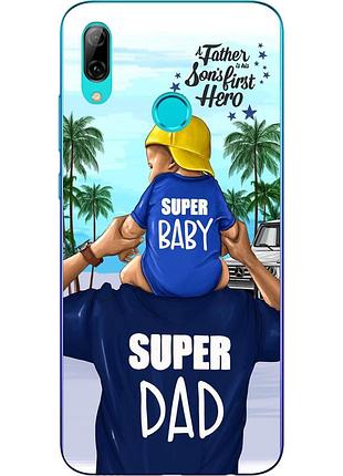 Бампер силиконовый чехол для xiaomi mi play с картинкой супер папа