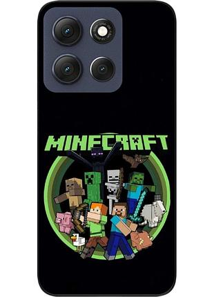 Чохол силіконовий epik для motorola g86 5g з принтом minecraft битва за виживання
