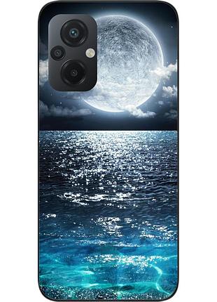 Чехол силиконовый для xiaomi poco m5 с картинкой луна