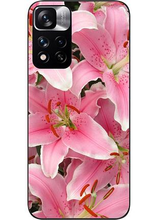 Силіконовий чохол epik для xiaomi redmi note 11 pro plus 5g з картинкою лілії