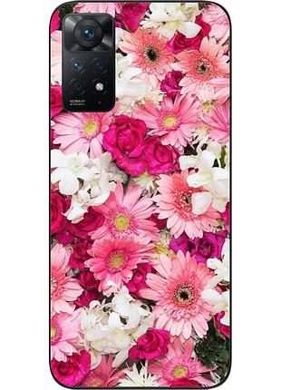 Силиконовый чехол бампер для xiaomi redmi note 11 pro с картинкой нежные цветы