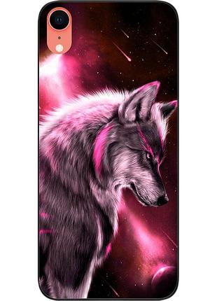 Силіконовий чохол для iphone xr з картинкою вовк