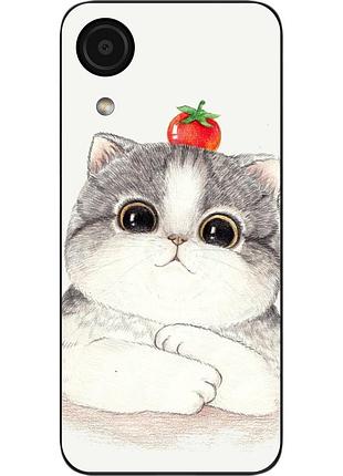 Силиконовый чехол для samsung a03 core galaxy a032f с картинкой котенок
