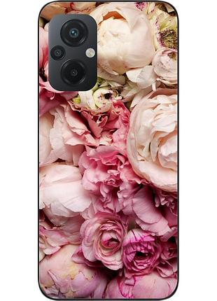 Чехол силиконовый для xiaomi poco m5 с картинкой пионы