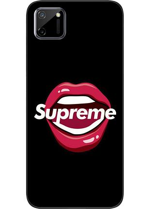 Силиконовый чехол для realme c11 с картинкой губы supreme