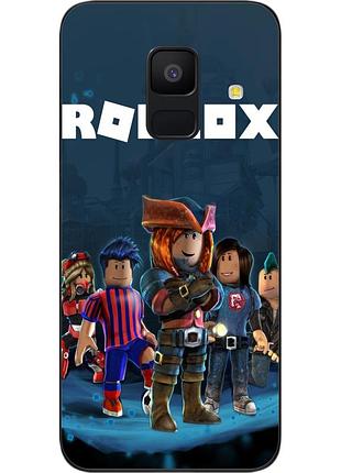 Бампер силиконовый чехол для samsung a6 2018 galaxy a600f с картинкой roblox