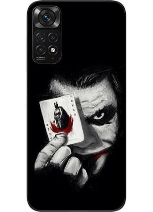 Силиконовый чехол для xiaomi redmi note 11 / note 11s с картинкой джокер с картой