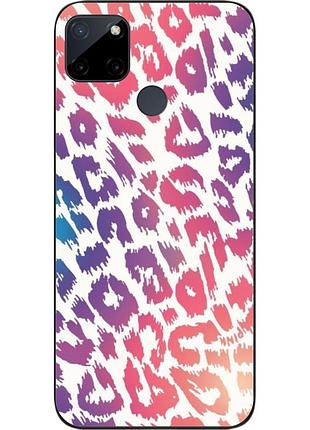 Силиконовый чехол для realme c21y / c25y с картинкой леопардовый принт