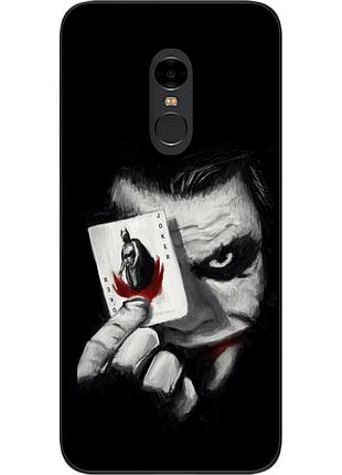 Силиконовый чехол для xiaomi redmi note 4x с картинкой джокер с картой