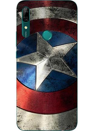 Чехол силиконовый для huawei p smart z с картинкой капитан америка