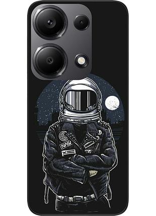 Силиконовый чехол бампер epik для xiaomi redmi note 13 pro 4g с картинкой космонавт и луна