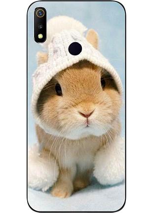 Силіконовий чохол бампер для realme 3 з картинкою зайчик
