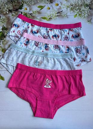 Трусики хіпстери на дівчинку stitch стітч (набір 4 шт.) primark р.140 (9-10 років)
