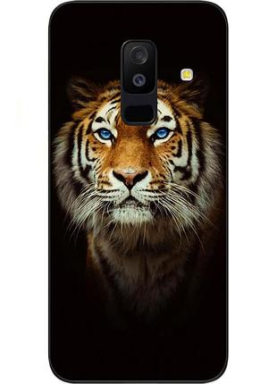 Силиконовый чехол для samsung a6 plus 2018 galaxy a605f с картинкой тигр