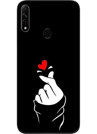 Силиконовый чехол для oppo a31 с картинкой рука