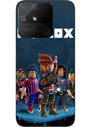 Силиконовый чехол epik для realme narzo 50a с картинкой роблокс