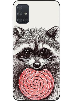 Силіконовий чохол для samsung a71 galaxy a715f з картинкою єнот