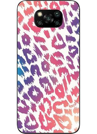Силіконовий чохол для xiaomi poco x3 з картинкою леопардовий принт