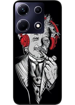 Чехол силиконовый epik для infinix note 30 4g (x6833b) с картинкой эйнштейн в наушниках