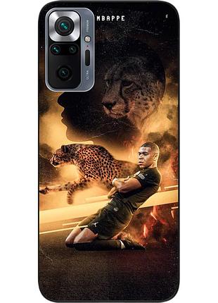 Силиконовый чехол бампер epik для xiaomi redmi note 10 pro с картинкой мбаппе