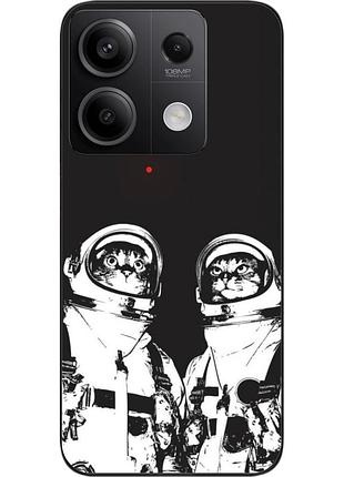 Силиконовый чехол бампер epik для xiaomi redmi note 13 5g с картинкой космонавты коты