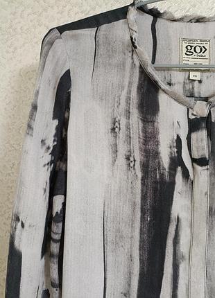 Женская арт блуза блузка рубашка принт от бренда go silk модель go clean blouse 100% шлк, р.xs