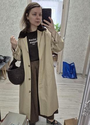 Жіночий тренч плащ бежевий коричневий стильний осінній трендовий