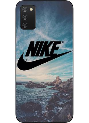 Силиконовый чехол для samsung a03s galaxy a037 с картинкой логотип nike