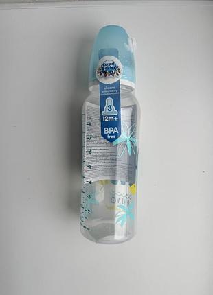 Пляшечка canpol babies 12m+ із силіконовою соскою №3, bpa free. 250 мл
