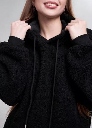 Худі жіноче xside teddy оверсайз, чорне, s, нове
