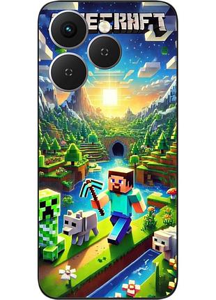 Чохол силіконовий epik для tecno spark 40 (km5n) з принтом minecraft пригода стіва